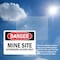 Signmission Mine Site Authorized Access Only Danger Sign, Plastic, 10in W x 7in L, 2PK OS-2PACK-DS-P-710-L-1912 - alternate 2